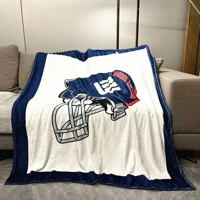 eco-friendly modern flannel  fleece  company  logo custom print blanket