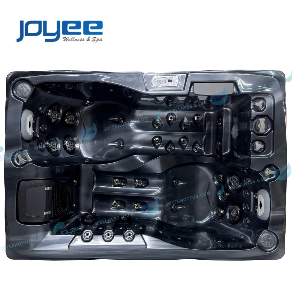 JOYEE High quality 2 loungers hot spa tub mini gecko control garden couple spa bath outdoor spa tub