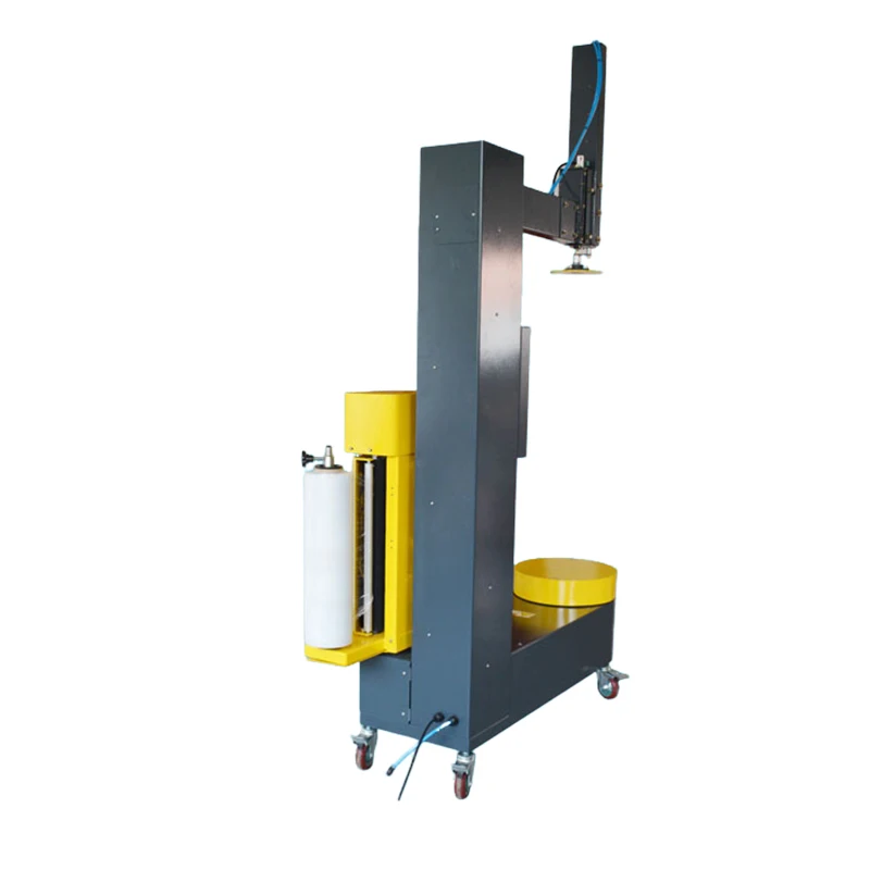 Small Wrapping Machine Cylinder Top Carton Wrapping Machine Airport Luggage Packing and Wrapping Machine