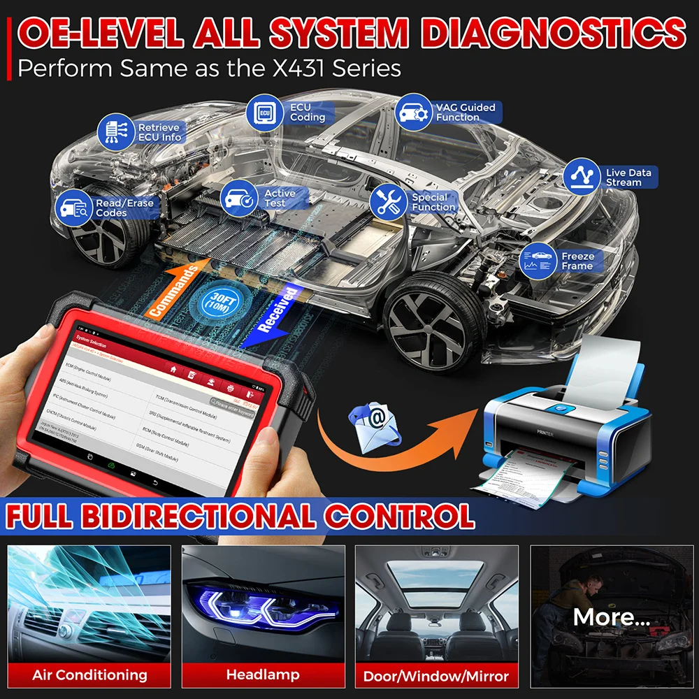 Launch CRP919E BT 10 0 Android портативные Автомобильные диагностические инструменты для всех автомобилей сканер