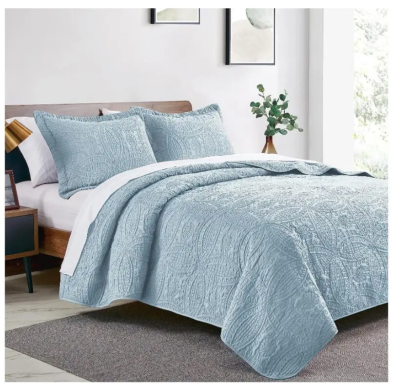 King Quilt Bedding Set Bedspread with 2 Pillow Shams