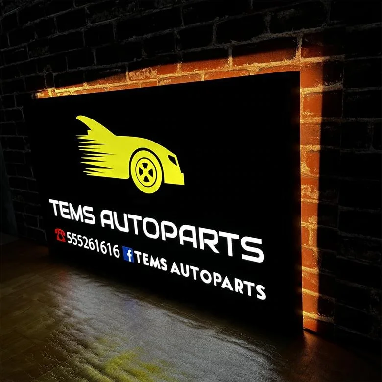 Koncept 24inch Advertising Signs Luminous Light Box Hanging Wall Stainless Steel Hollow Out Backlit Logo Box Light Billboard