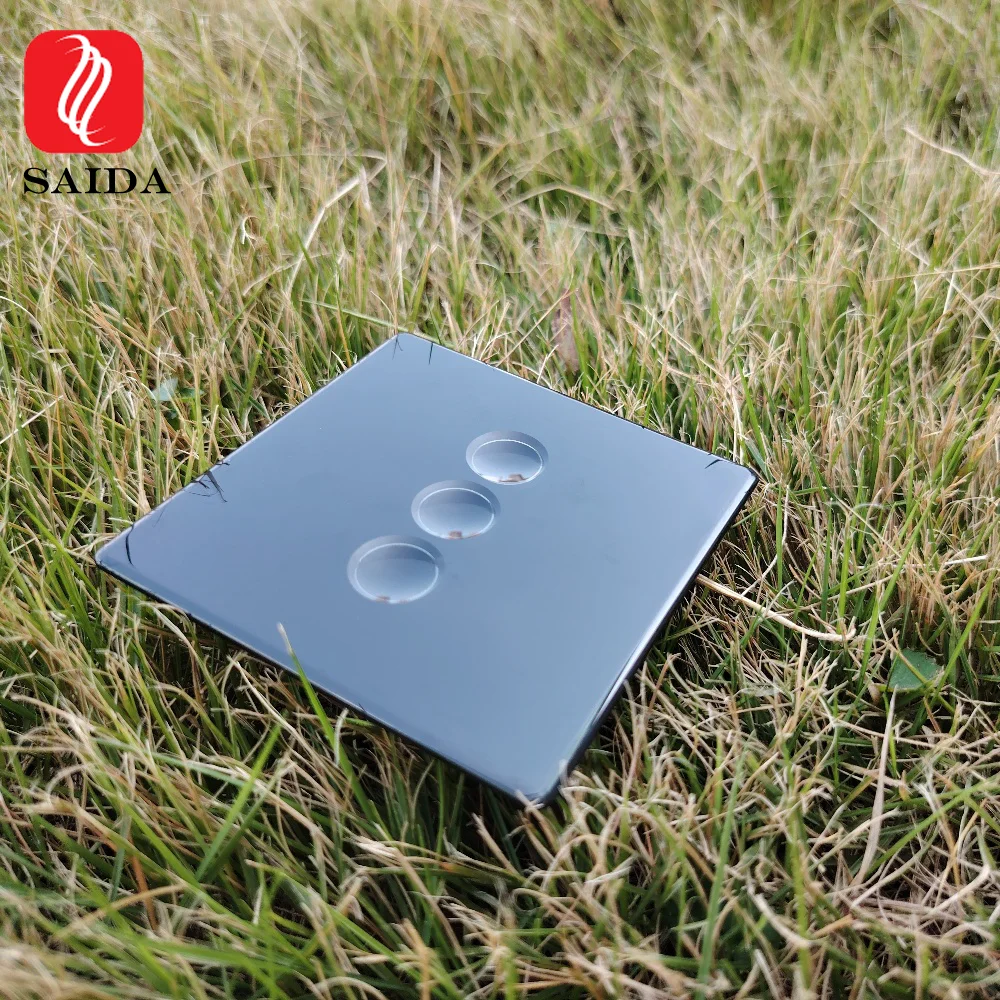 Customized 2mm-4mm Laser Cut Smart Wifi Wall Light Tempered Glass Touch Screen Switch Glass Panel