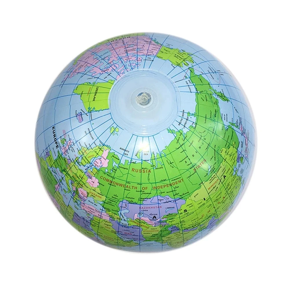 Cheap Price Funny Play Toys Eco Friendly Inflatable Beach Ball 37Cm Inflatable World Map Beach Ball