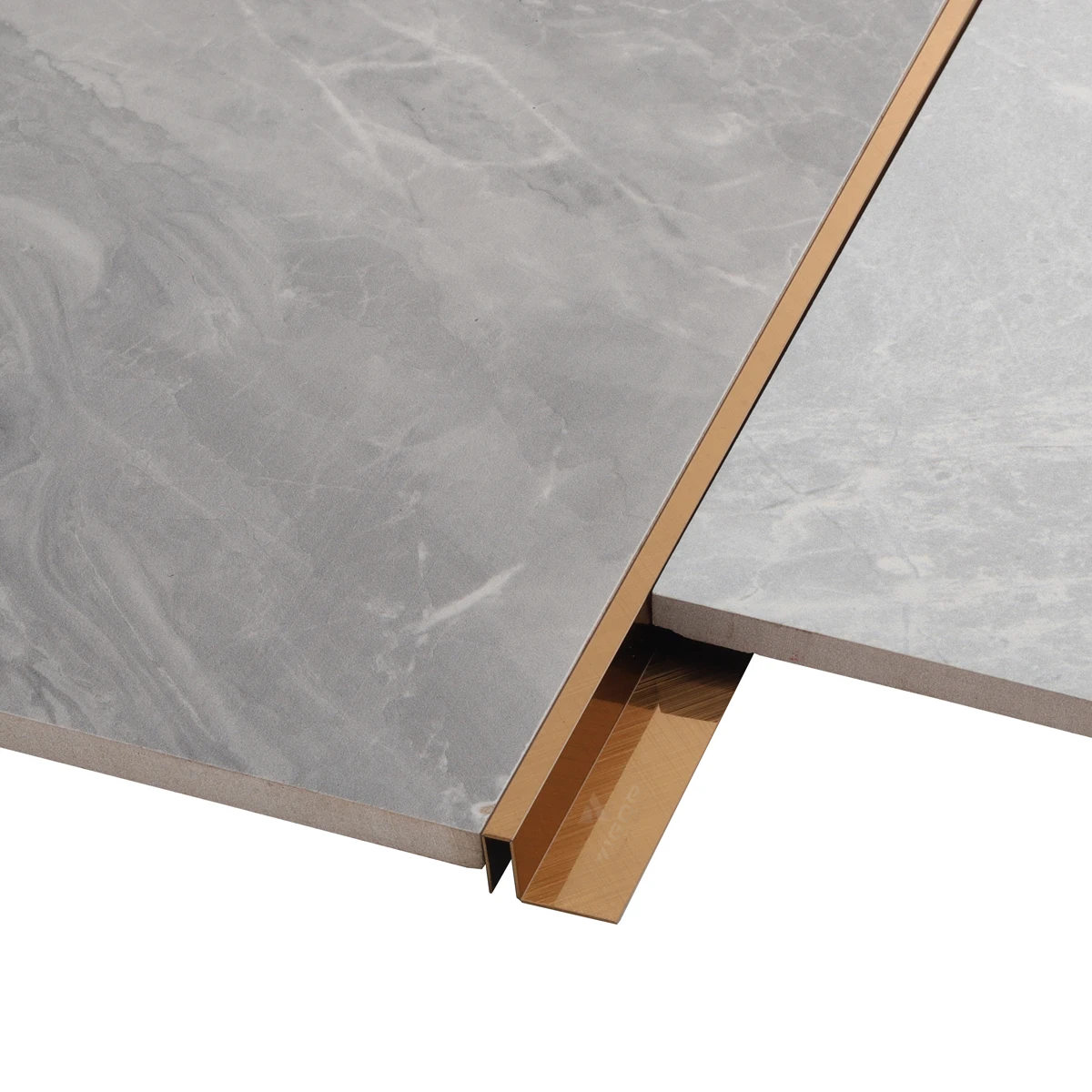 Gold Brushed Stainless Steel Corner Guard Q R Shape Tile Transition Profile Tile Trim