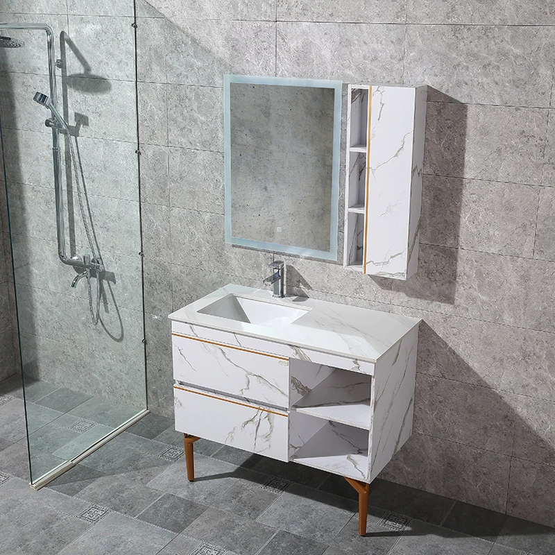 Wholesale Floor Standing Storage Bathroom Mirror Cabinets With Led Lighting