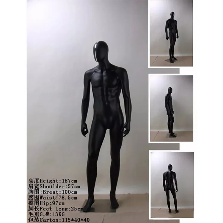  Window Display Fiberglass Mannequin Muscular Black Male Female Egg