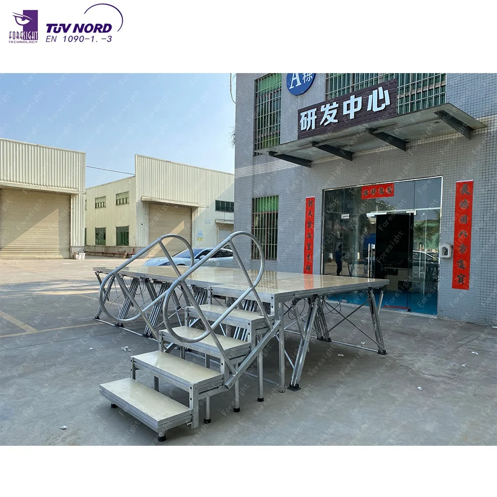 X Scissors shape 1m x 2m aluminum portable folding stage platform for sale