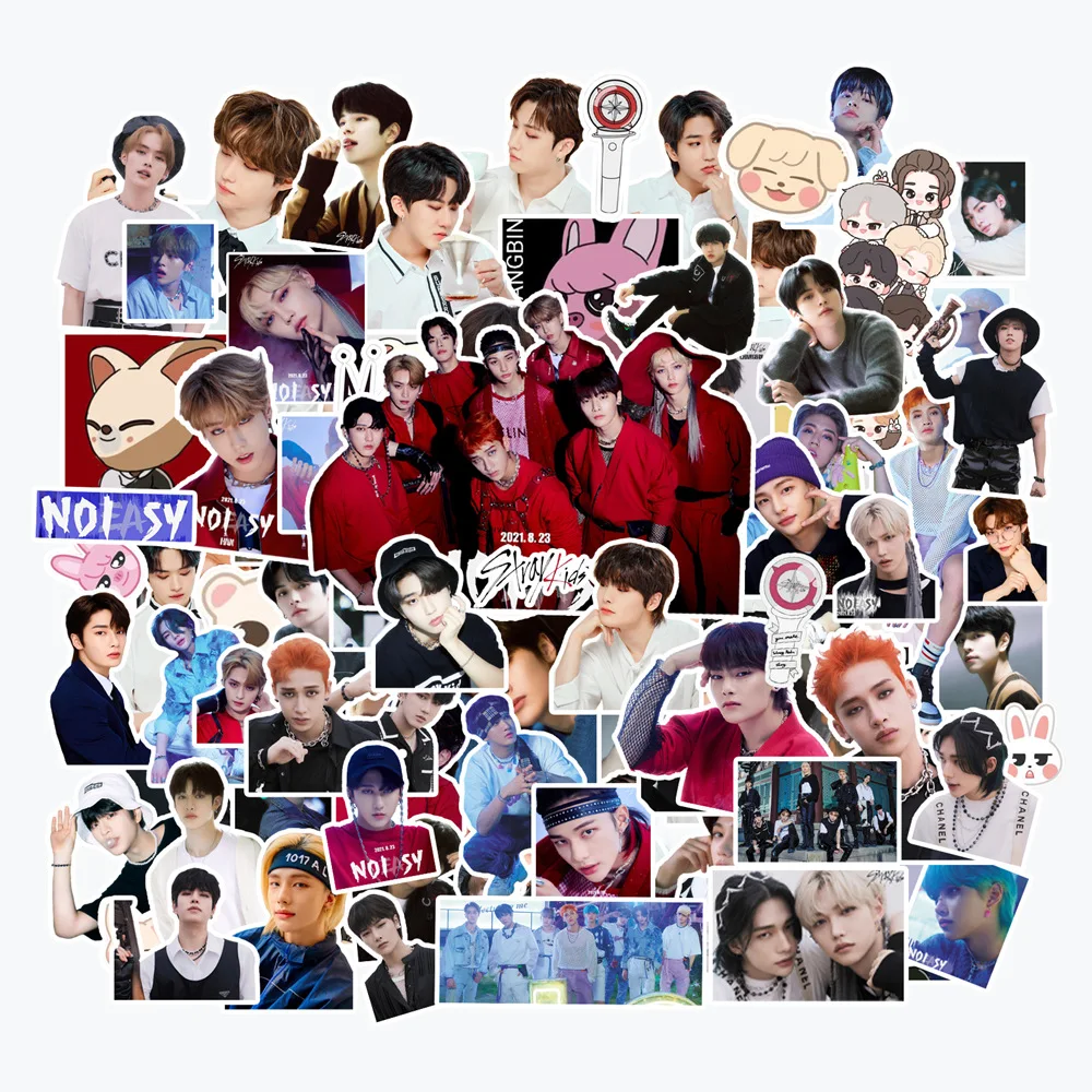 100Pcs/Set Kpop Stray Kids Stickers New NOEASY Team Stickers For Refrigerator Car Helmet DIY Gift Box Guitar Luggage Stickers