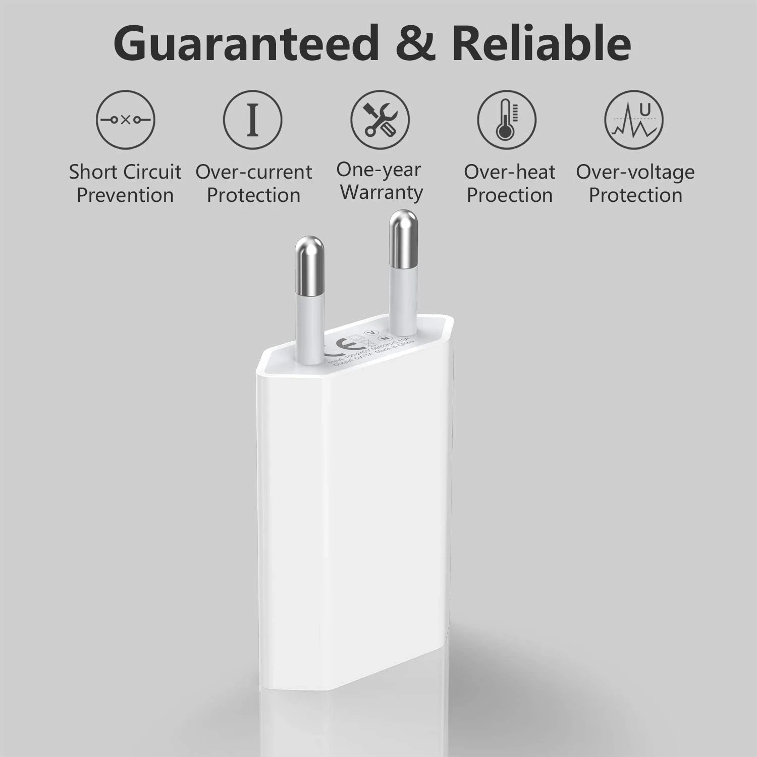 Hot Selling High Quality EU Plug 5W USB AC Travel Wall Charging Charger Adapter for iPhone 7 8 11 12 13 14