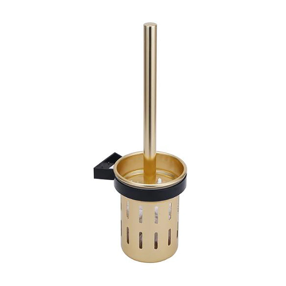 China Online 5 Piece Accessory Black Gold Luxury Wall Mount Bath Bathroom Toilet Accessories Set