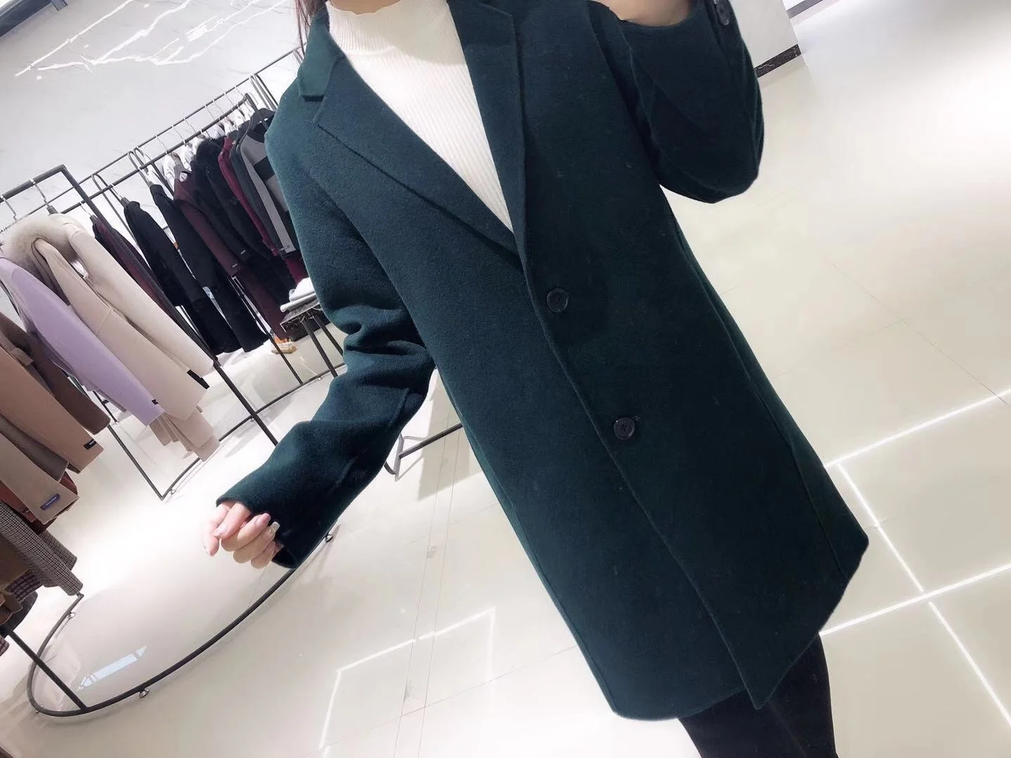 High Quality Wholesale Classic Overcoat Cashmere Coat Winter Women Coat Double Breasted Long Woman Coat
