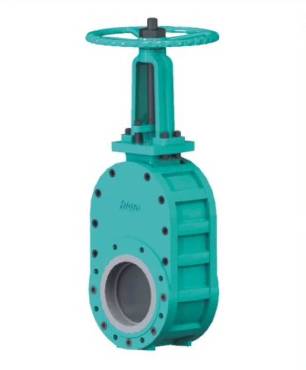 Ceramic Lined valve Wafer Ceramic Double Gate Valve Handwheel