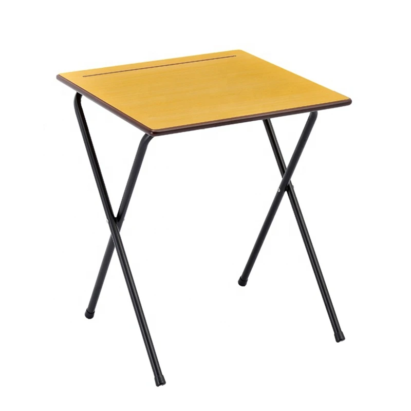 Modern Folding MDF Exam Study Table Desk With Pencil Groove