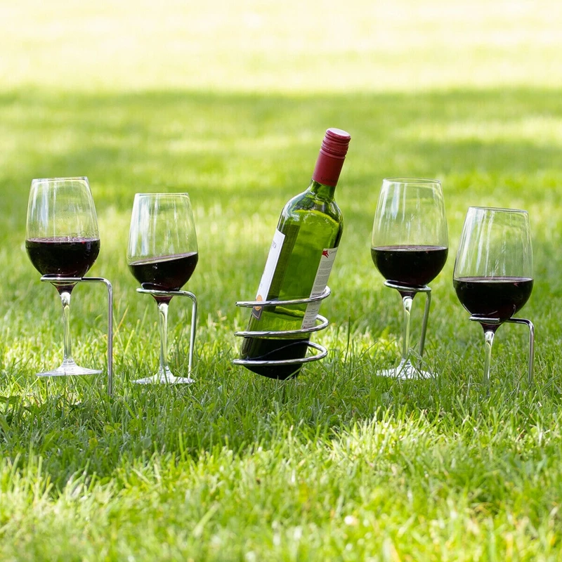 Пикник Стикс открытый двор Drink Wine стеклянные бутылки держатели на открытом воздухе ставки