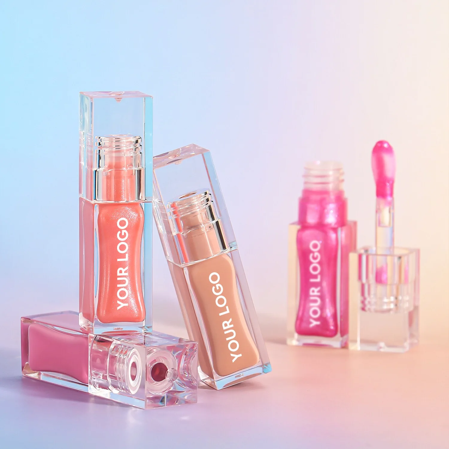 Lipgloss tubes box Matte Lipstick Set Natural Nude Lipstick Moisture Smooth Lip Stain Long Lasting Waterproof Lip Gloss Lipstick