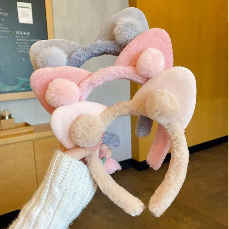 Wholesale Girls Hair Accessories Cat Ear Make Up Headband Washing Face Women Hair Band