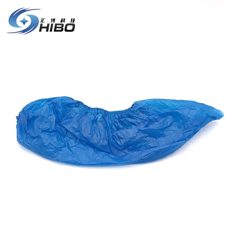 Shoe Covers Wholesale Waterproof Safety Rain CPE Blue Disposable