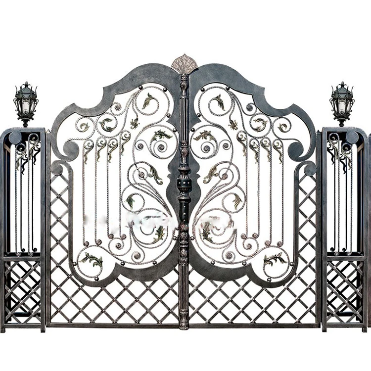 iron fancy gate boundary wall gate design
