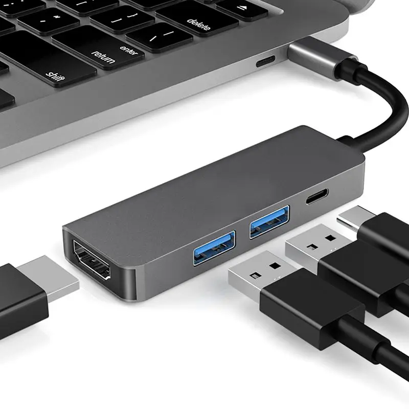 4-in-1 usb c hub 4 port usb c to usb hub for macbook