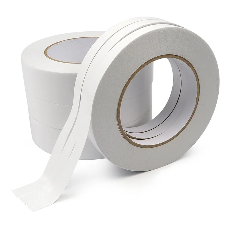 Translucent Tissue Double Sided Tape White Heat Resistant Custom Slitting Roll Or Jumbo Roll Adhesive Tape