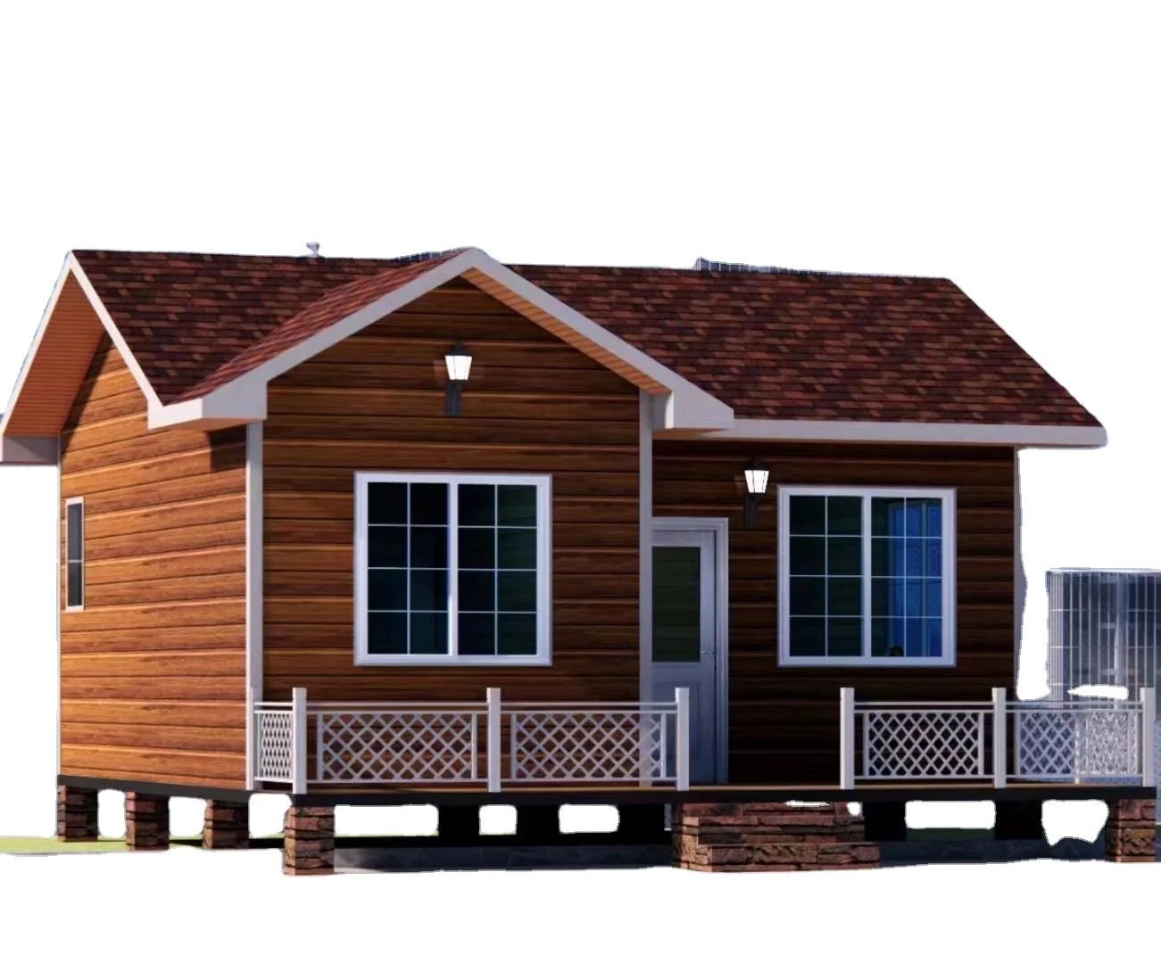 Graphic Design Light Steel Structure Building Prefab Houses For Terrace Fast Install Steel Structure Villas