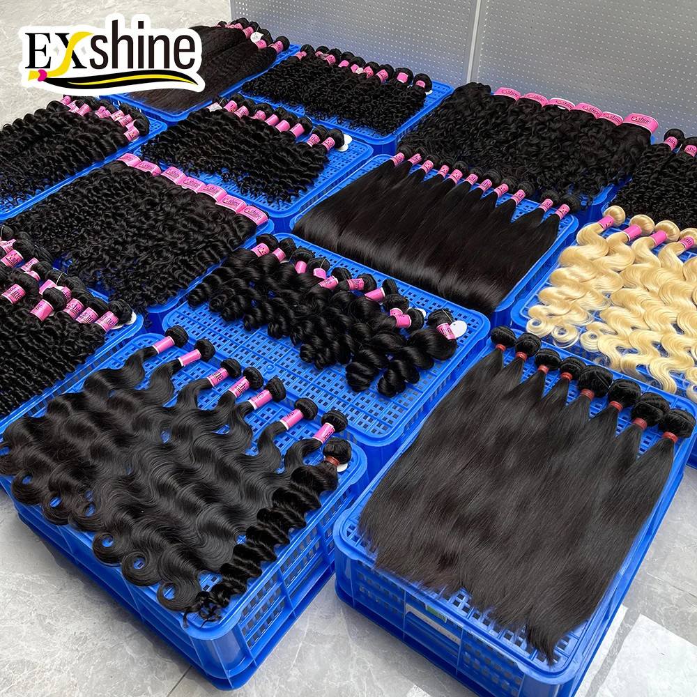 
EXshine 100% Raw Cuticle Aligned Virgin Hair,Cheap Virgin Cuticle Aligned Hair From India,Unprocessed Indian Human Hair Vendor 
