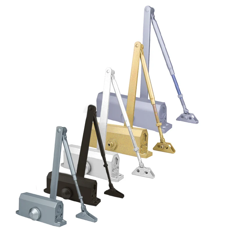 Factory manufacturer aluminum hydraulic door closer soft closing for casement door & wooden door with strong arm