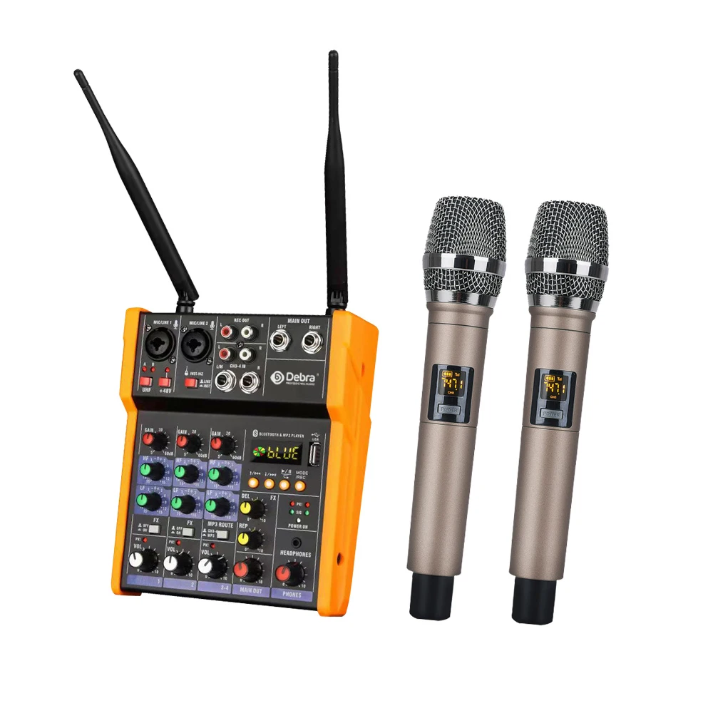 Audio Mixingsofa Covers Chaise Wireless Singing Machine Karaoke Handheld Microphone Professional Singing Sound System 120DB 75db