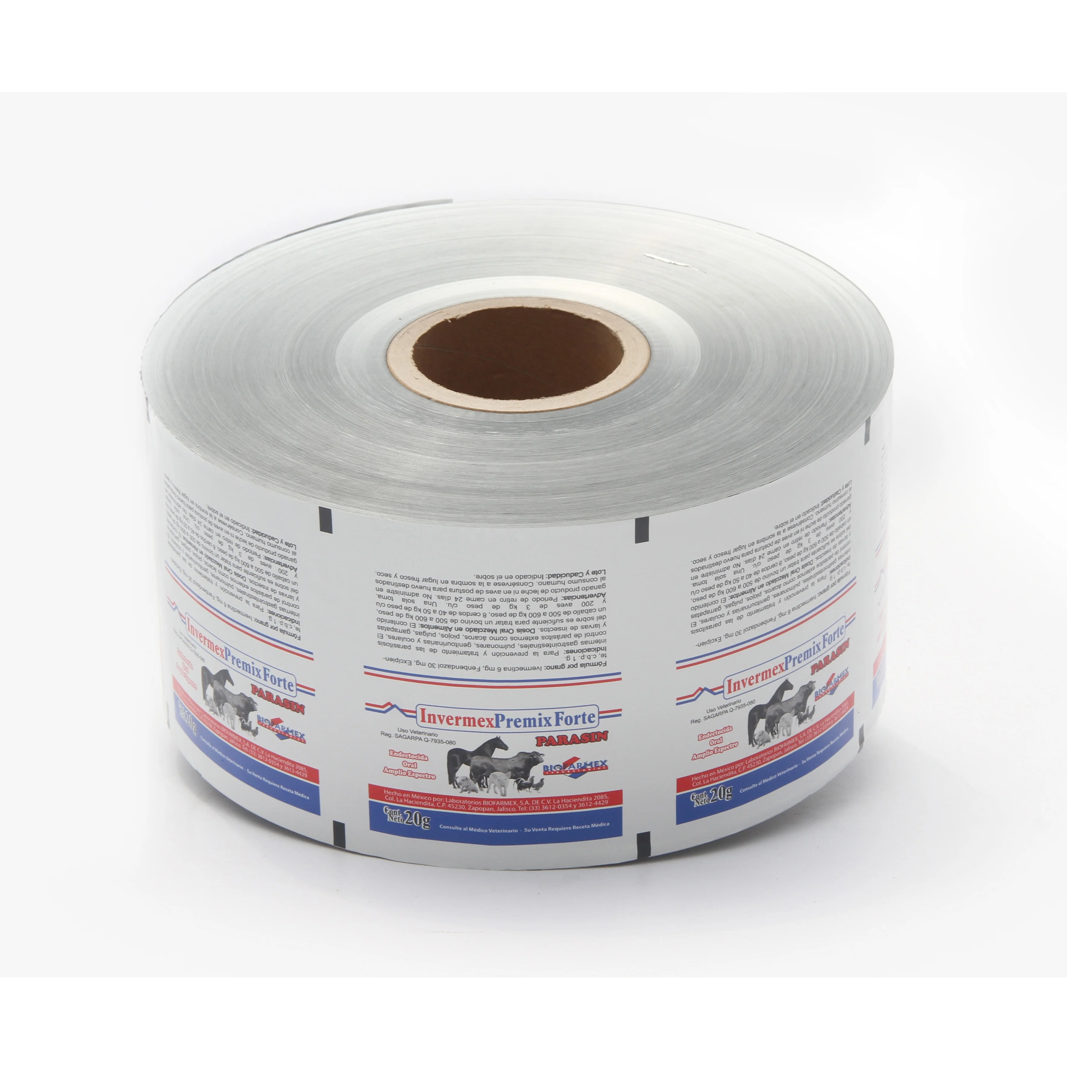 2 layers laminated material plastic packaging aluminium film packaging sachet for food packaging