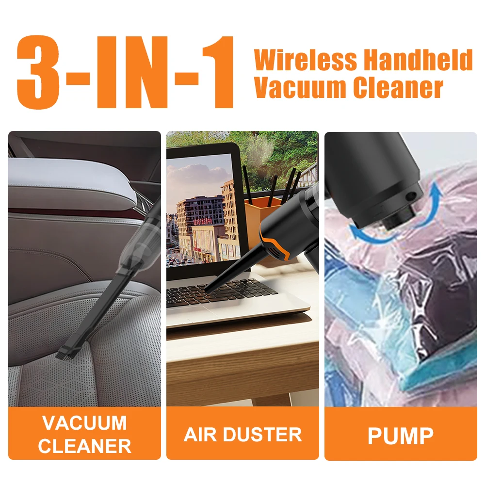 Car Vacuum Cleaner mini portable Home Use High Power Auto vacuum cleaner cordless Handheld Vacuum Cleaner for car