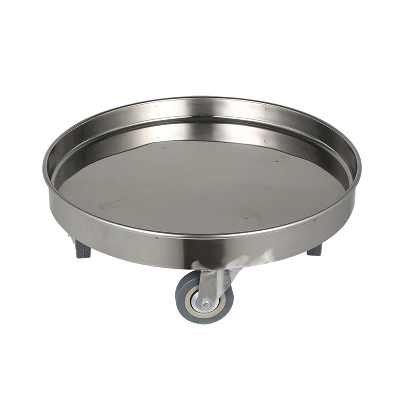  Commercial Kitchen Equipment Stainless Steel Heavy Duty Drum Dolly Flat
