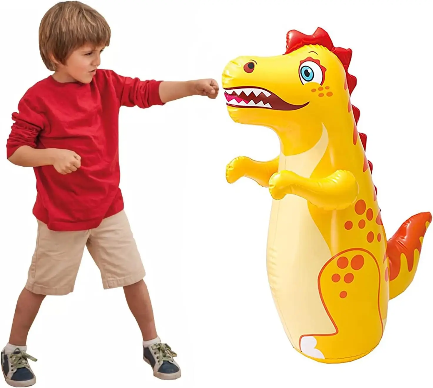 D04 NHR Hit Me Inflatable Toy for Kids Water Filled Base Bop Punch Boxign Bag for Toddlers PVC (Multi)