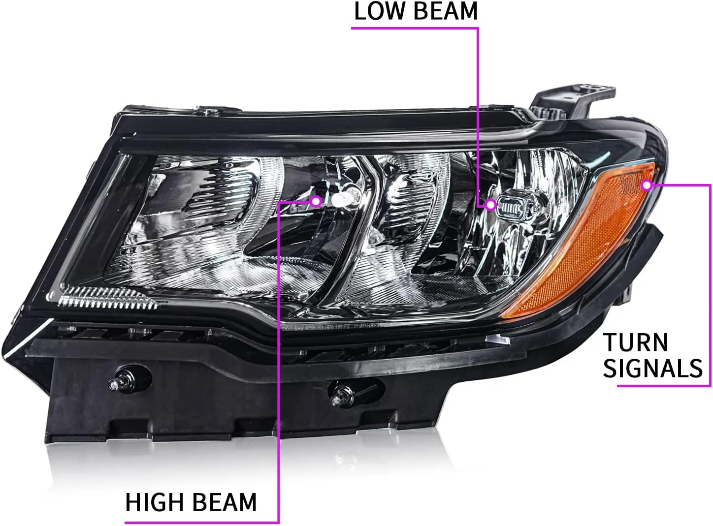 Archaic Factory Price Head Lamp With DRL Headlight for 2017-2021 Jeep Compass OE Style Headlamp Replacement  (Left side)