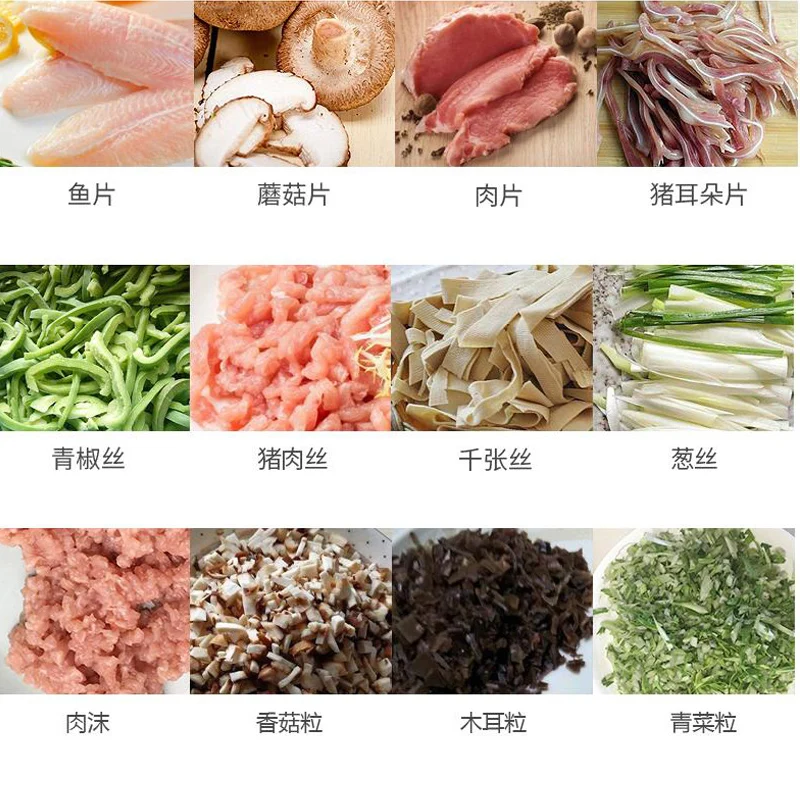 
Desktop Electric Meat Grinder Hand Cranked Meat Slicer Stainless Steel Vegetable Cutter Shredded Ham Dicing Machine 