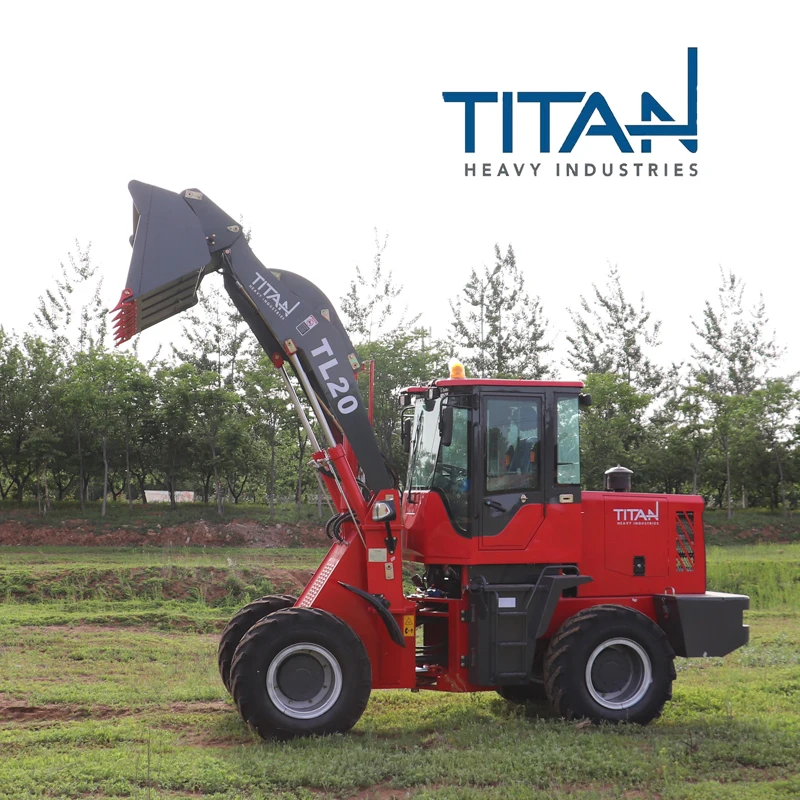 Chinese Titan Brand China Mini front end loader bucket TL20 Wheel Loader