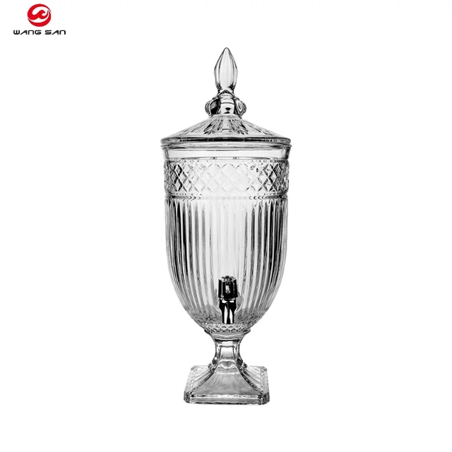 2L 2.5L 4L Glass Storage Beverage Jar Drink Food Bottle Used For Juice Hot Big Volume Container Water Glas with lid and tap