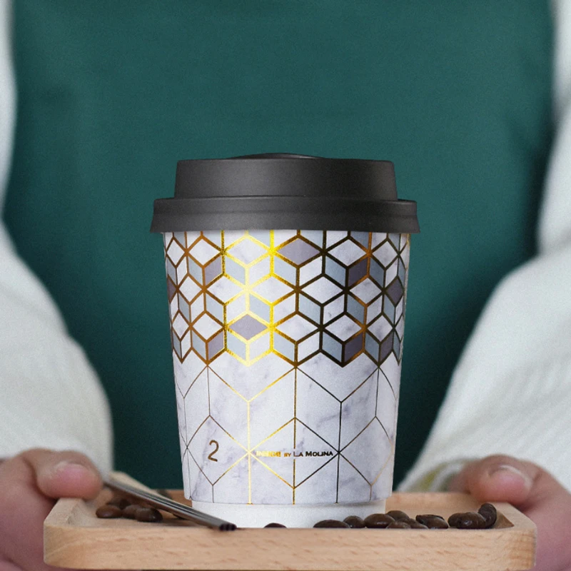 
personalized making corrugated biodegradable disposable cheap paper iced coffee cups with lids 6 oz 