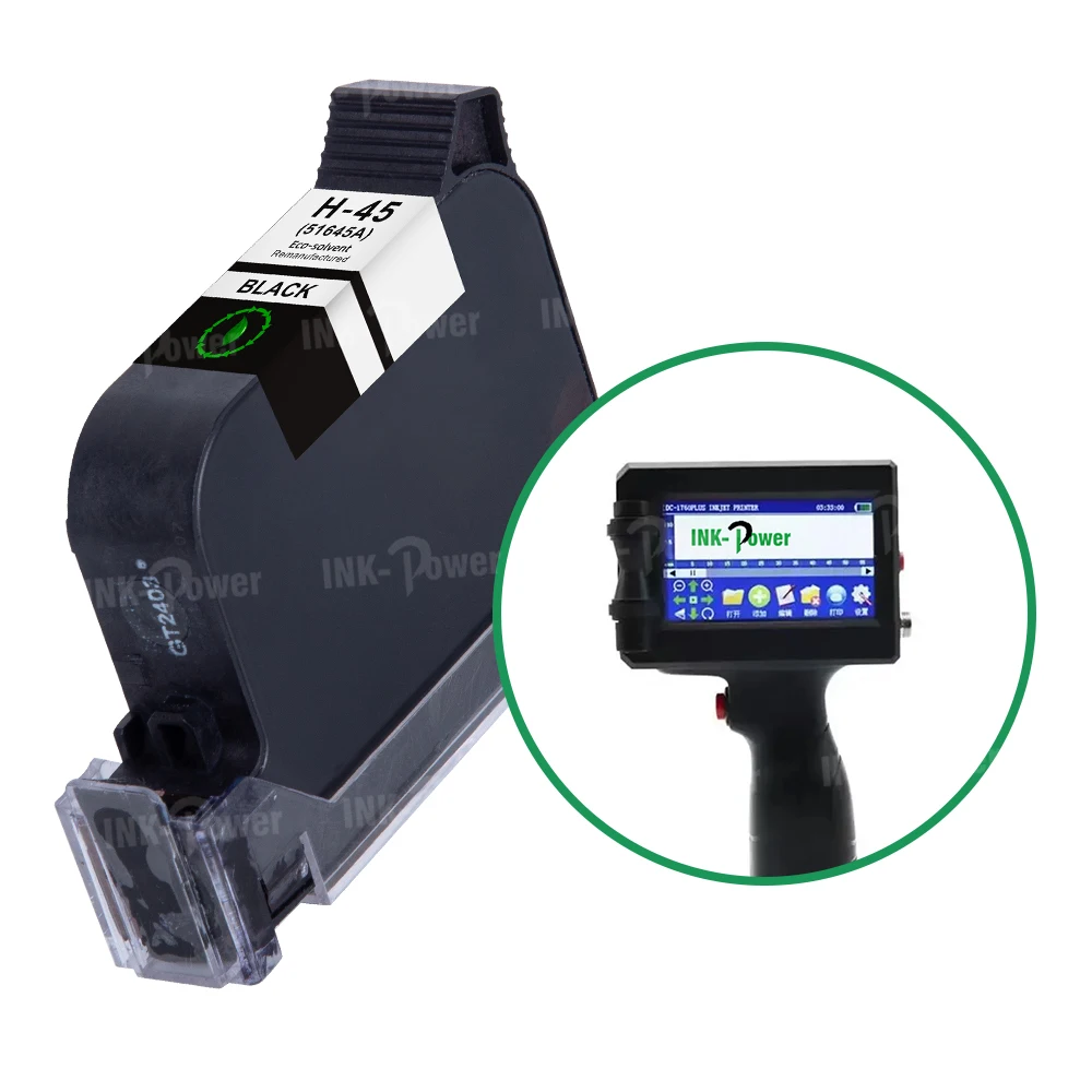 INK-POWER 45 51645 45a TIJ 2.5 Dye Pigment Ink Cartridge for hp 45 hp45 tij2.5 tij 25 industrial machine handheld inkjet printer