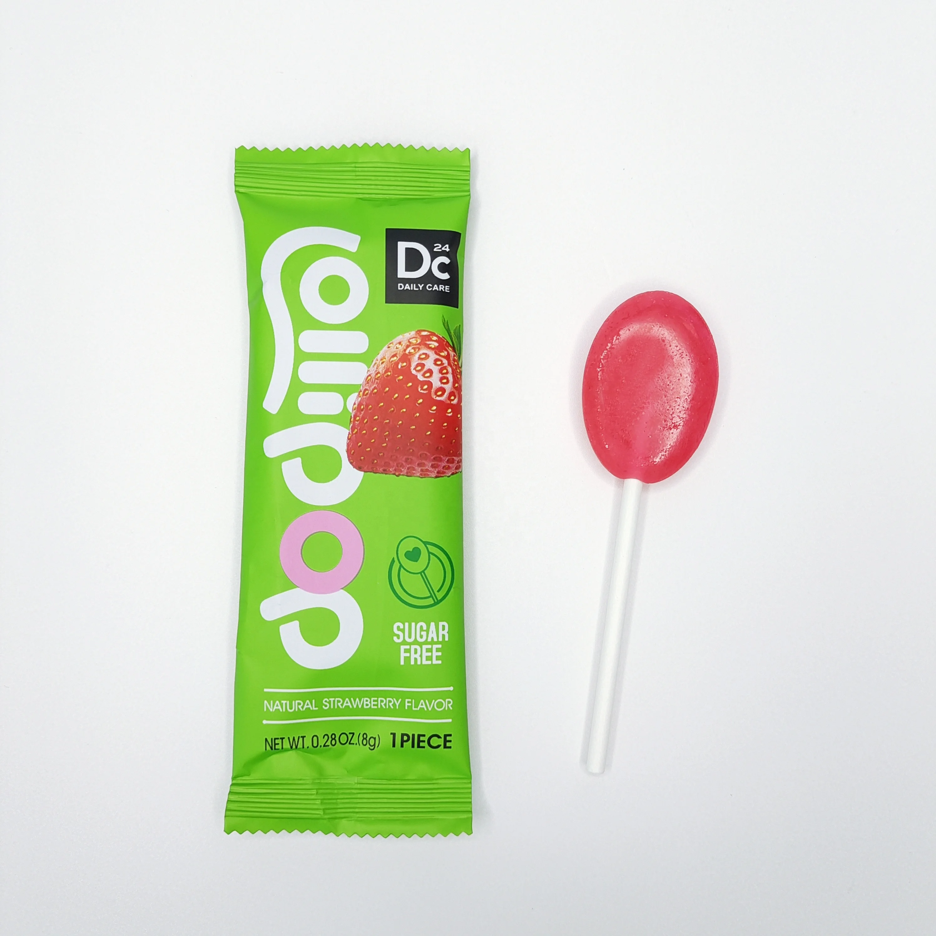 Factory strawberry Juice lollipops natural flavors sugar free candy lollipops