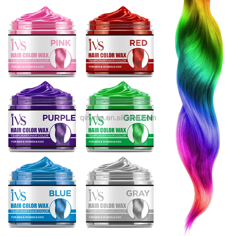 Customize Wholesale Natural Unisex Hair Dye Wax Cream Gray Brown Color Dye Temporary Hair Color Wax for Styling Pomade for Hair