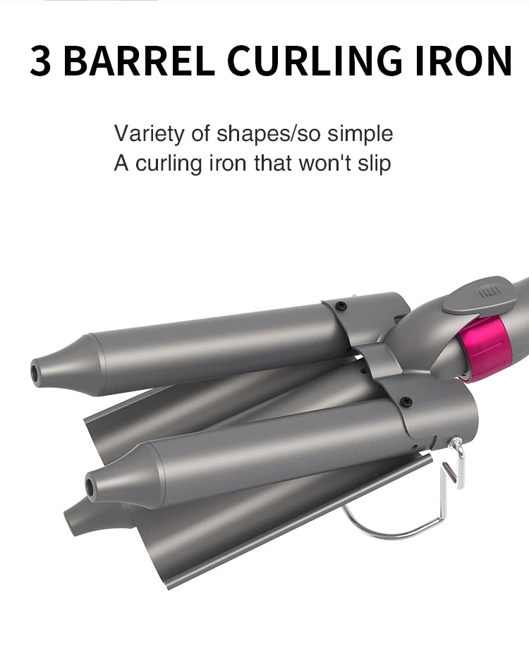 Professional Hait Curling Iron 5 in 1 Hair Styler Interchangeable Curling Wand Triple Barrel Curler Curling Iron Set