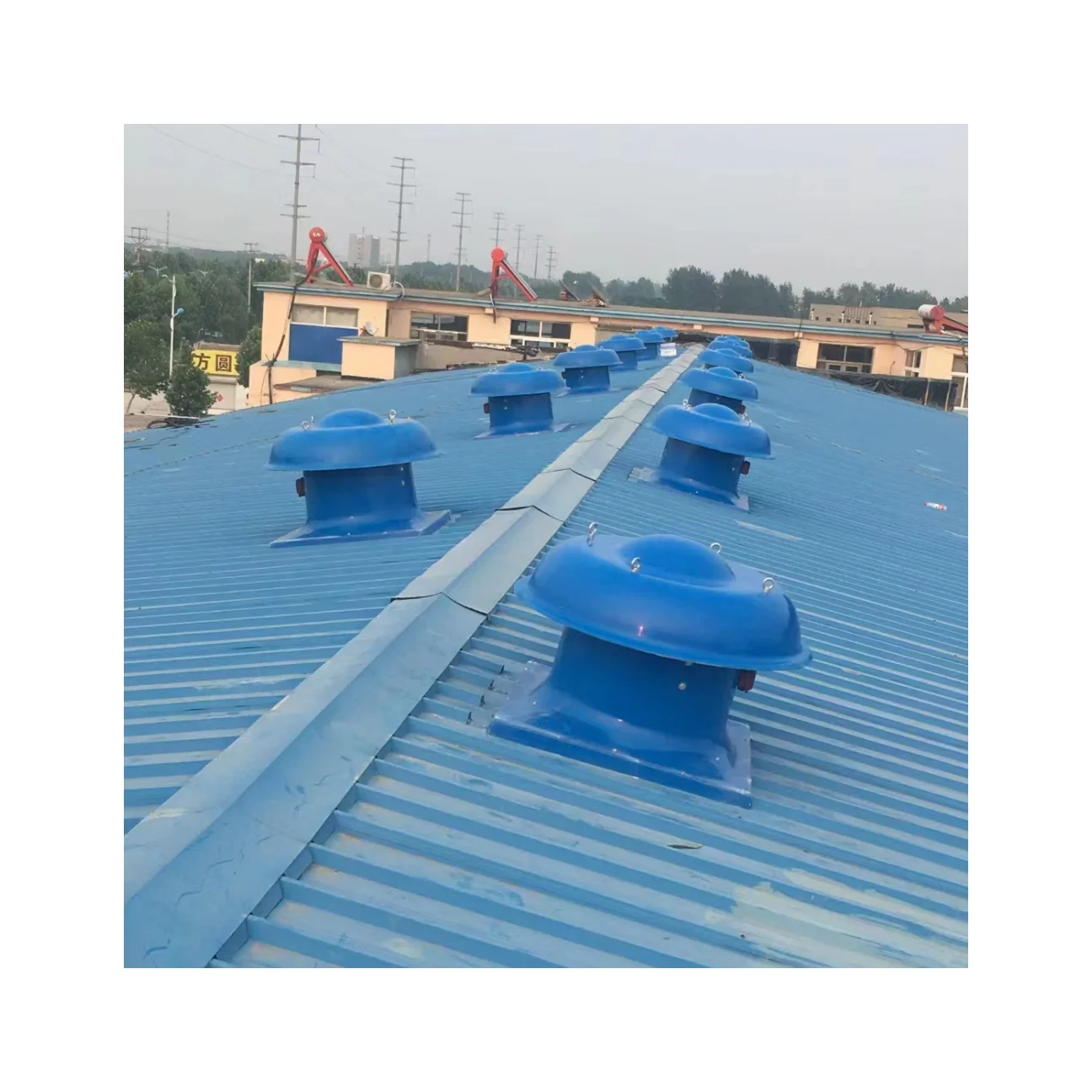 Manufacturer supplied DWT fiberglass explosion-proof roof fan factory exhaust ventilation low-noise axial flow fan