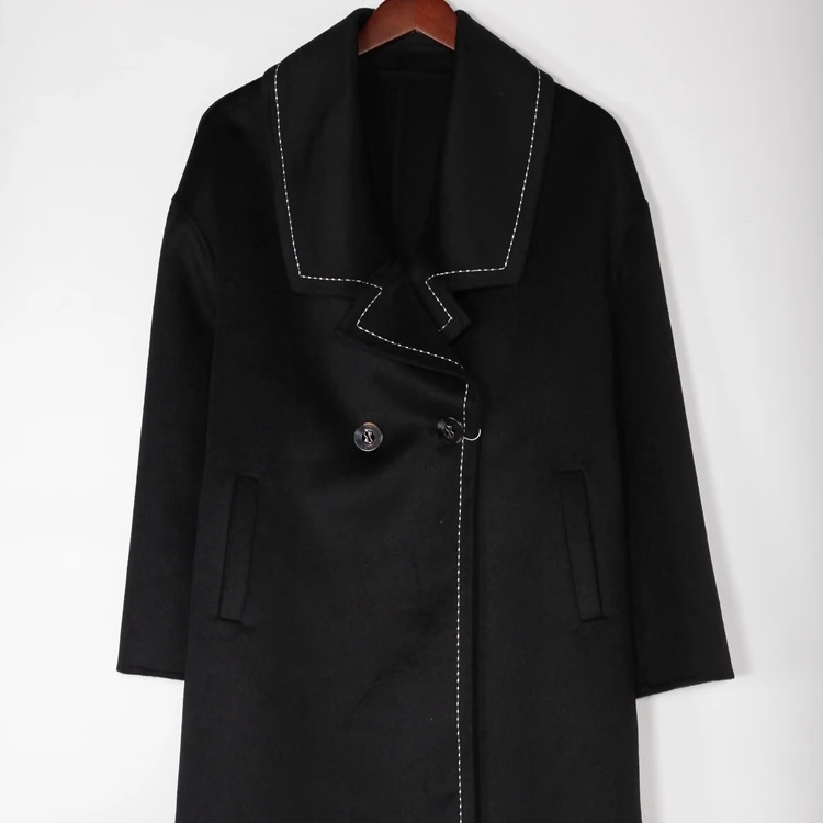 Wholesale Customized Good Quality Fashion Anti Shrink Cashmere Women Overcoat