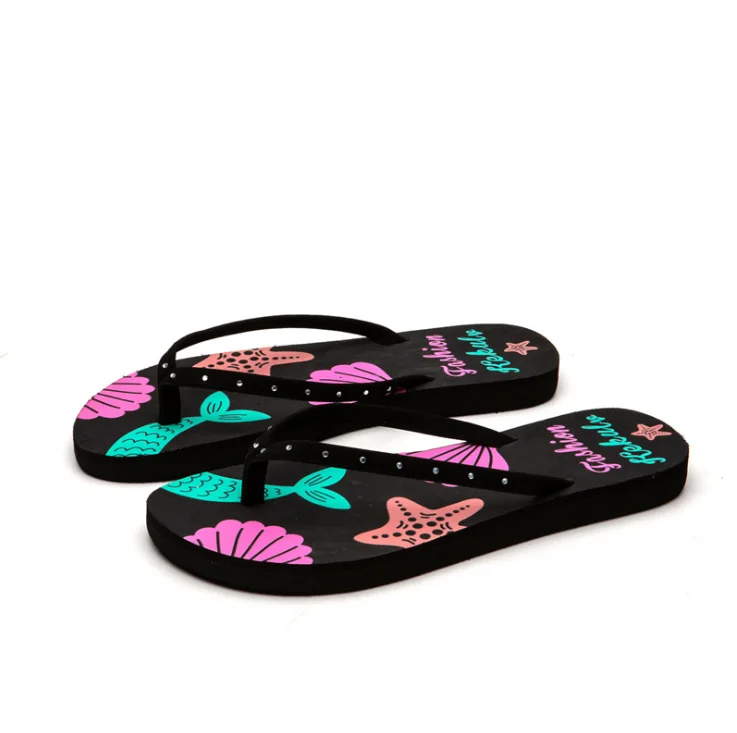 Anti Slip Flip Flops Rubber Custom Logo Bathroom Sublimation Slippers For Women