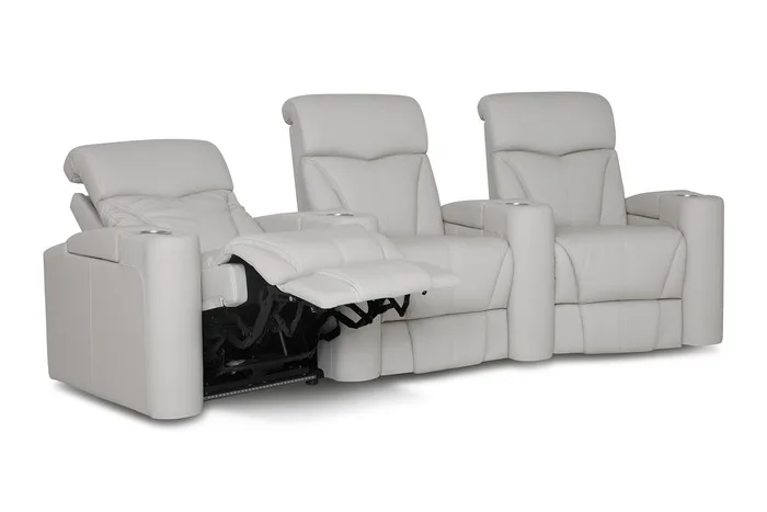 CY Best Sales Power Adjustable Headrest Cupholder Cinema Seats Electric Home Theatre Recliner Chair Leather Sofa Reclinable
