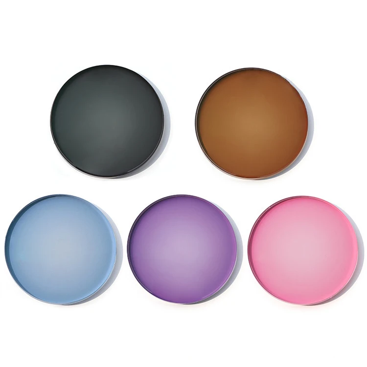 High Quality 1.61 Index Photochromic Transition Single Vision Optical Lenses Color Grey Brown Pink Purple Blue