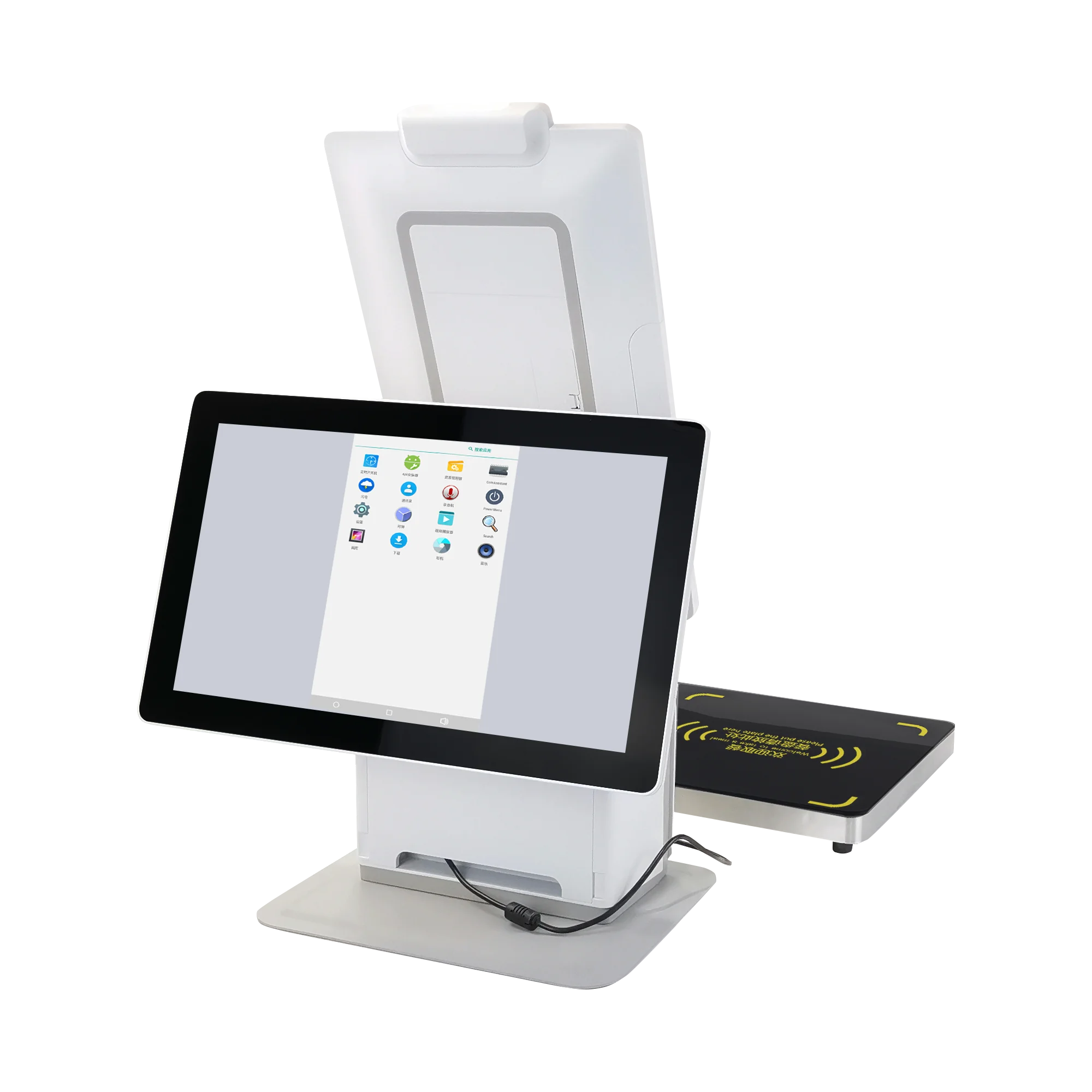 smart digital pos display counter printer paper cash pos system with weighing scale