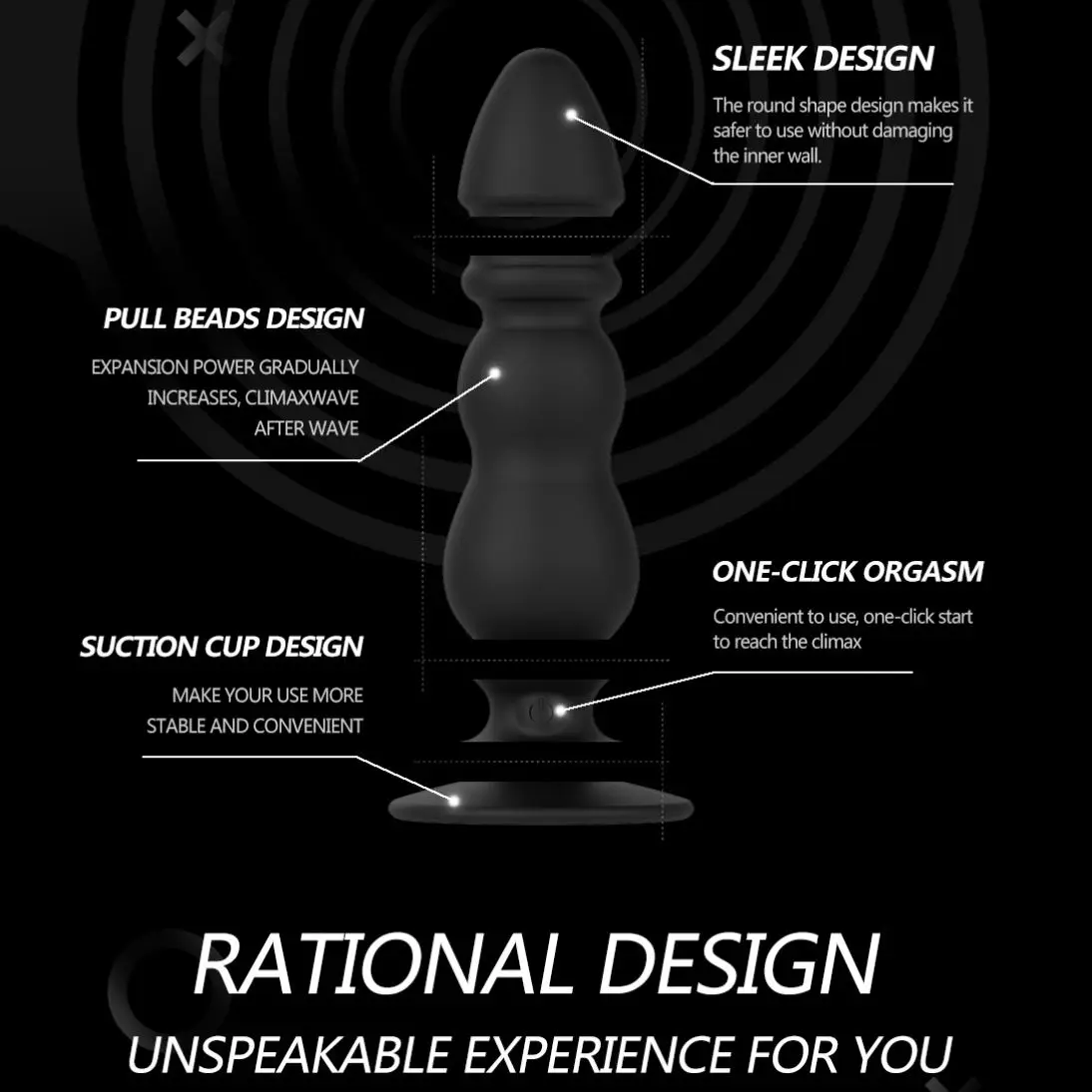 Adults Vibrating Anal Beads Butt Plug Anal Pumping Toy Thrusting Anal Vibrator Vibrating Prostate Massager Male Butt Plug