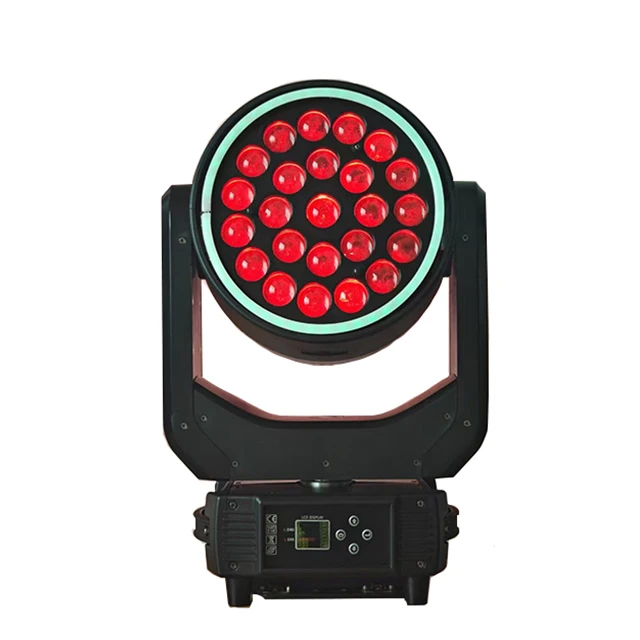 2024 New zoom wash moving head light 24X25W double side RGBW 4in1 strobe led stage light